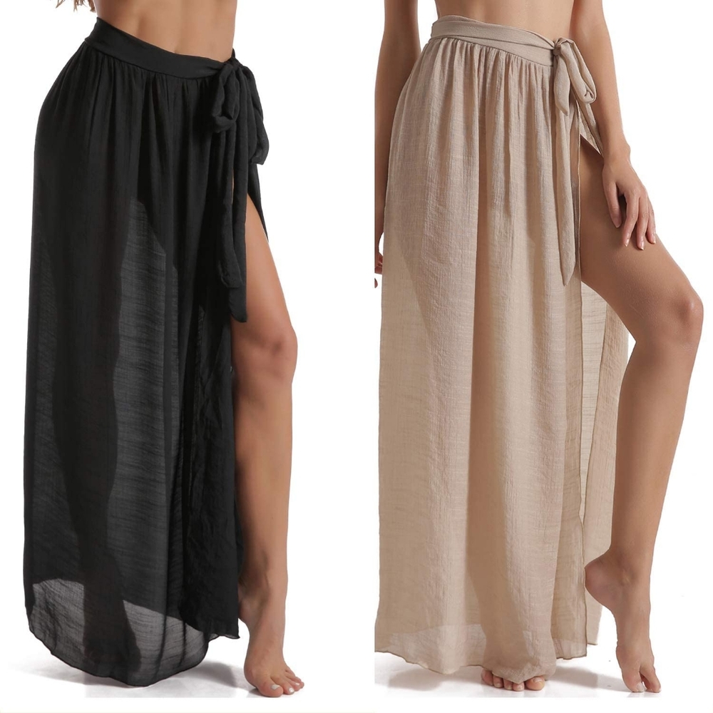 Pair of 2 Sarong Tie Waist Cover-ups